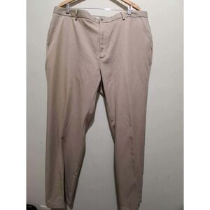 Greg Norman‎ Khaki Flat Front Polyester Mens Pants Size 40x32 Casual Dress